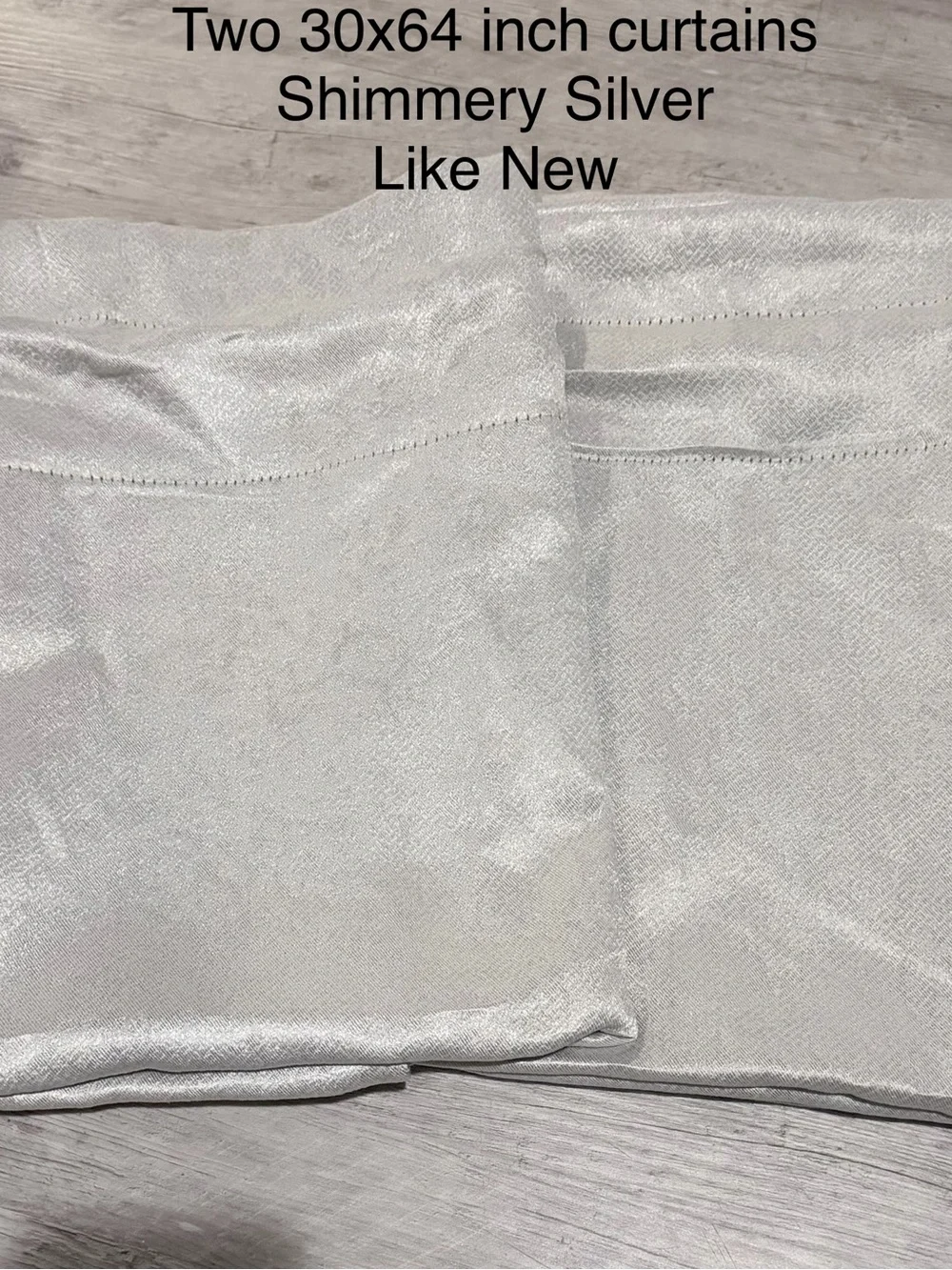 Shimmery Silver Curtain Panels (Set of 2)